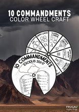Load image into Gallery viewer, Ten Commandments Printable Coloring Wheel