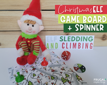 Load image into Gallery viewer, Elf Game Board Sledding & Climbing with Spinners