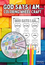 Load image into Gallery viewer, God Says I Am Coloring Wheel