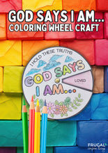 Load image into Gallery viewer, God Says I Am Coloring Wheel