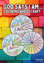 Load image into Gallery viewer, God Says I Am Coloring Wheel