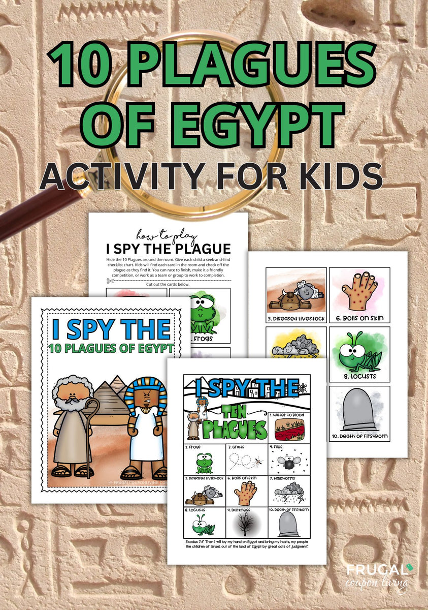 I Spy Bible Game Printable With The 10 Plagues Of Egypt In Exodus 