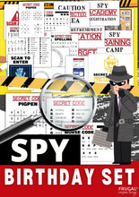 Load image into Gallery viewer, Spy Birthday Party Set