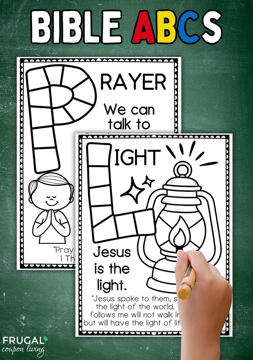 Bible ABCs Alphabet Coloring Pages for Kids - 26 Letters – Frugal ...