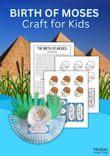 Load image into Gallery viewer, Baby Moses Handprint Bible Craft