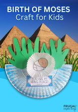 Load image into Gallery viewer, Baby Moses Handprint Bible Craft