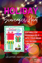 Load image into Gallery viewer, Christmas Party Scavenger Hunt Printable