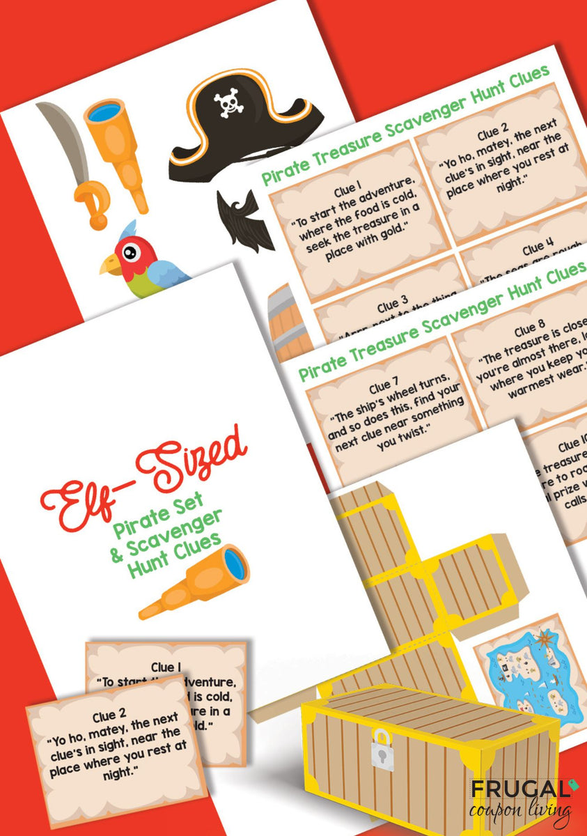 Elf Pirate Scavenger Hunt with Pirate Prop Printables – Frugal Coupon ...