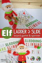 Load image into Gallery viewer, Elf Game Board Sledding & Climbing with Spinners