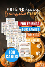 Load image into Gallery viewer, Gratitude Conversation Cards for Thanksgiving