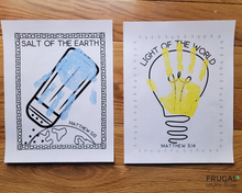 Load image into Gallery viewer, Salt and Light Handprint Craft & Coloring Page