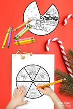 Load image into Gallery viewer, Nativity Story Craft Coloring Wheel