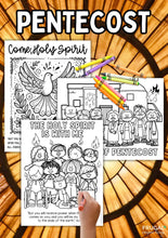 Load image into Gallery viewer, Pentecost Coloring Page & Handprint Art