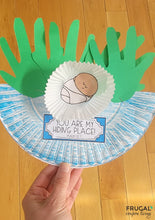 Load image into Gallery viewer, Baby Moses Handprint Bible Craft
