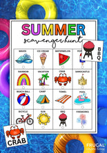 Load image into Gallery viewer, Summer Scavenger Hunt Game for a Class