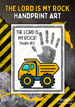 Load image into Gallery viewer, The Lord is My Rock Handprint Art