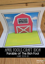 Load image into Gallery viewer, Parable of the Rich Fool Craft for Kids (April Fool's Day Idea)