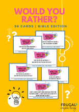 Load image into Gallery viewer, Would You Rather Game Cards Bible Edition