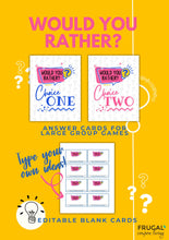 Load image into Gallery viewer, Would You Rather Game Cards Bible Edition