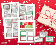 Load image into Gallery viewer, Elf Advent Calendar Bible Verses for Kids (24-days)