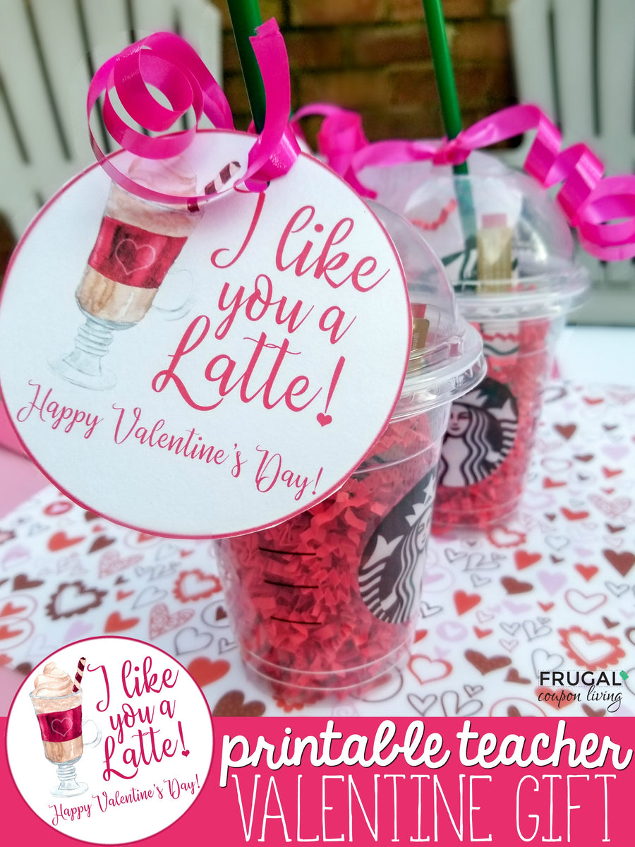 Valentine's Day Teacher Gift with Free Printable Gift Tag - Life as a LEO  Wife