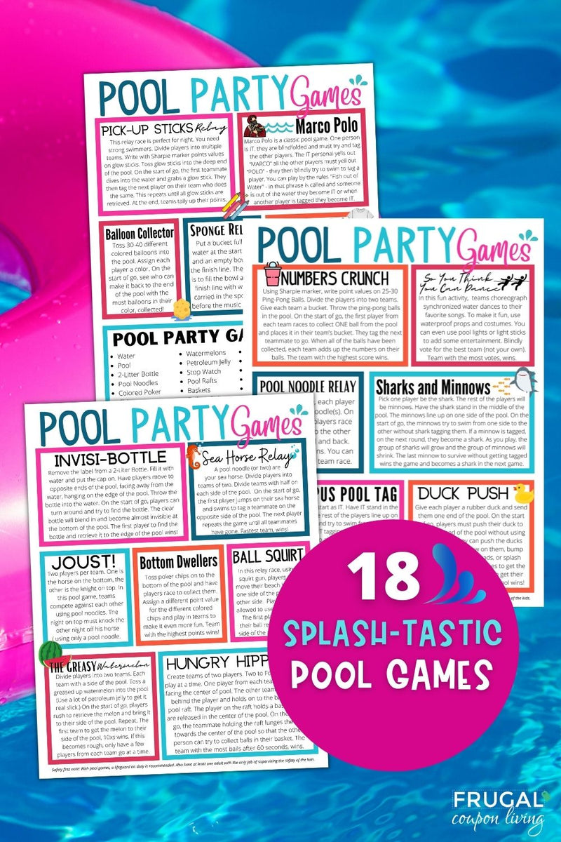 The Best Pool Games Printable