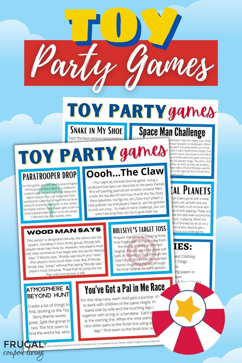 toy-party-games-for-kids-pdf-with-directions-supply-list-frugal-coupon-living for Free Printable Pdf Free Toy Story Party Printables Toy Party Games for Kids - PDF with Directions & Supply List – Frugal Coupon Living for Free Printable Pdf Free Toy Story Party Printables