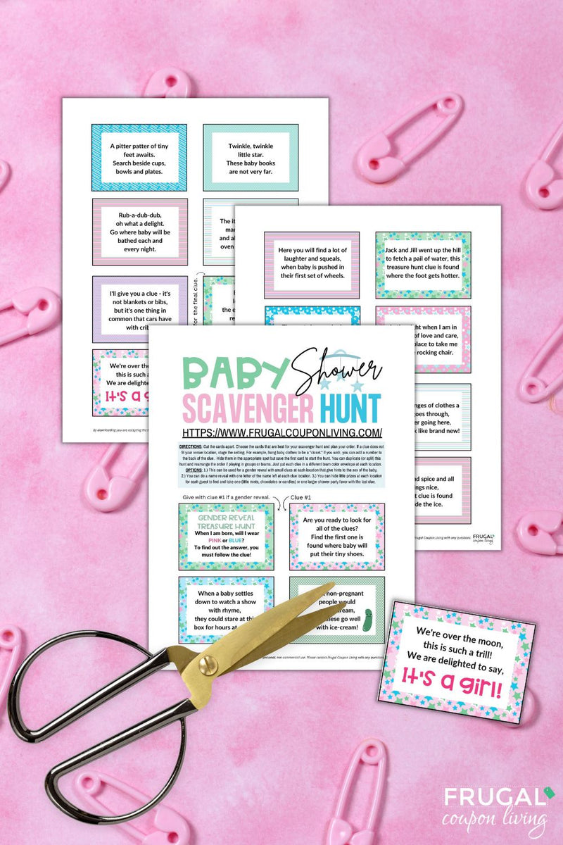 Incredibly Fun 4-in-1 Baby Shower Scavenger Hunt Printable Games ...