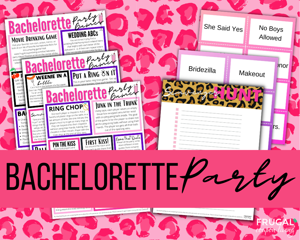 bachelorette party games printable
