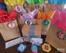 Load image into Gallery viewer, Birthday Countdown Gift Tags 1-40