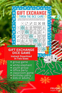 Christmas Gift Exchange Game with Two Dice
