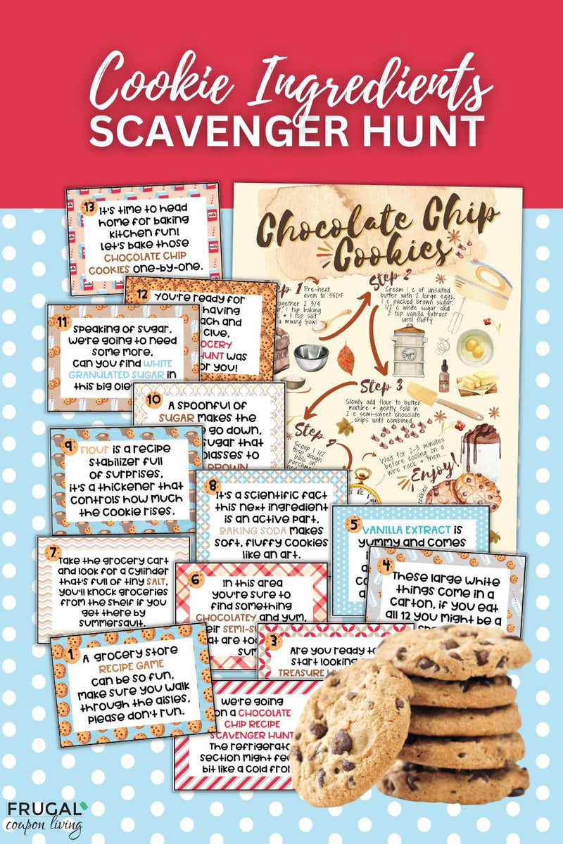 Grocery Store Treasure Hunt Clue Cards + Chocolate Chip Cookie Recipe – Frugal Coupon Living grocery-store-treasure-hunt-clue-cards-chocolate-chip-cookie-recipe-frugal-coupon-living