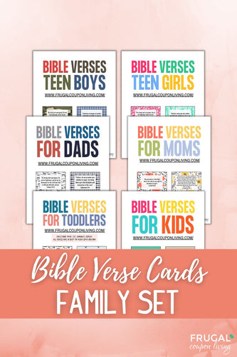 Family Bible Verse Cards Set