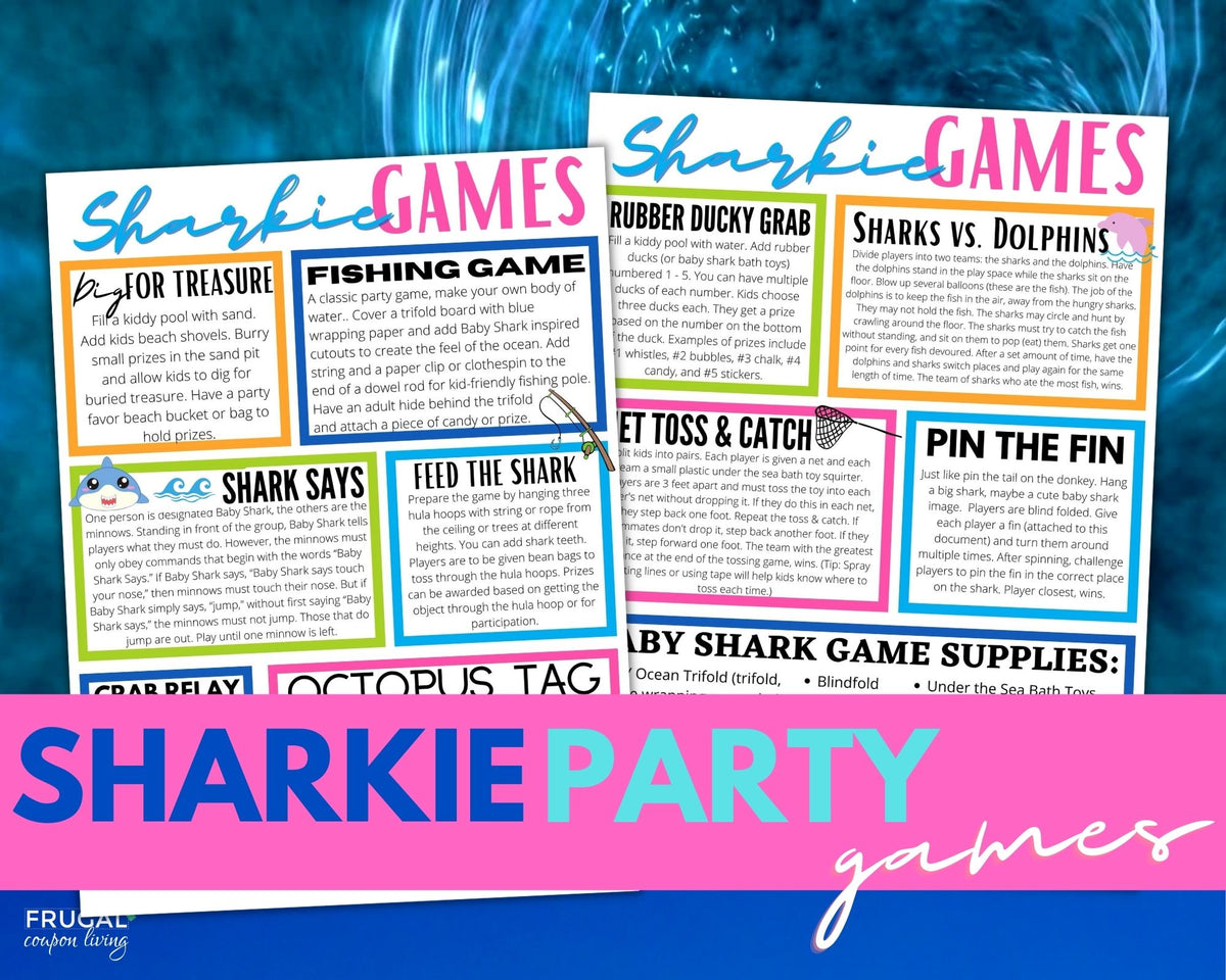 Shark Themed Party Games for Toddlers – Frugal Coupon Living