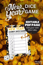 Load image into Gallery viewer, New Year's Candy Dice Game