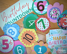 Load image into Gallery viewer, Birthday Countdown Gift Tags 1-40