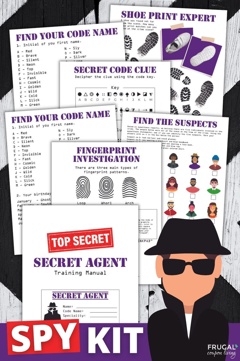 Spy Party Games & Printable Secret Agent Training Manual – Frugal Coupon  Living