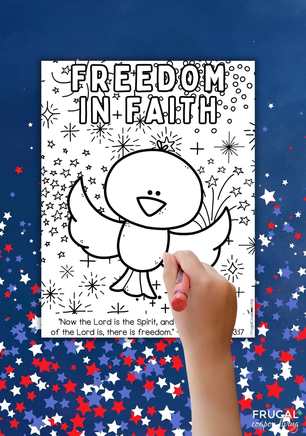 Freedom Color Page Freedom in Jesus Handprint Craft & Coloring Page - 2 Corinthians 3:17 ...
