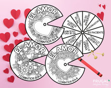Load image into Gallery viewer, Love Is Coloring Wheel Craft - Spanish &amp; English