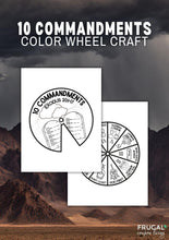 Load image into Gallery viewer, Ten Commandments Printable Coloring Wheel