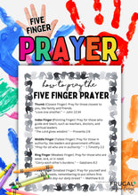 Load image into Gallery viewer, 5 Finger Prayer Coloring Wheel