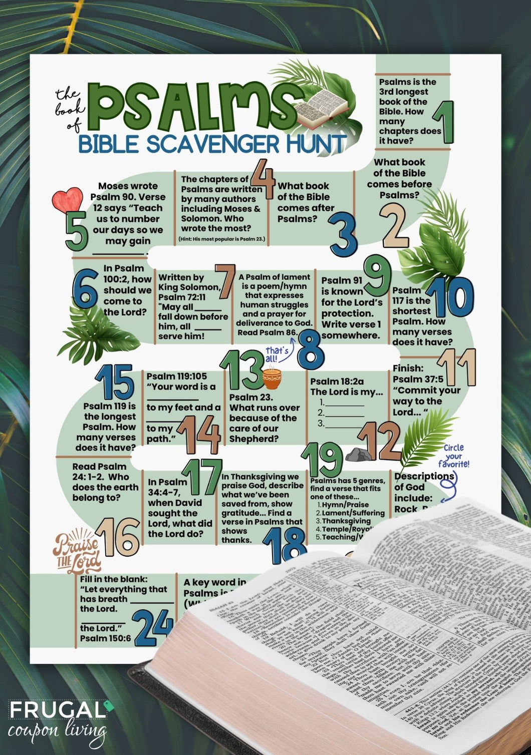 Psalms Bible Scavenger Hunt