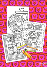 Load image into Gallery viewer, Christian Valentine Coloring Pages