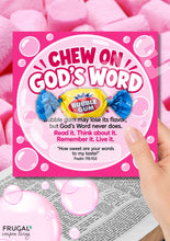 Load image into Gallery viewer, Chew on God's Word Bubble Gum Gift Tag