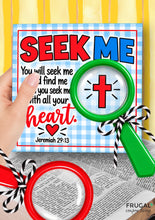 Load image into Gallery viewer, Seek Me Magnifying Glass Gift Tag