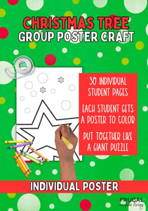 Christmas Tree Collaborative Coloring Poster