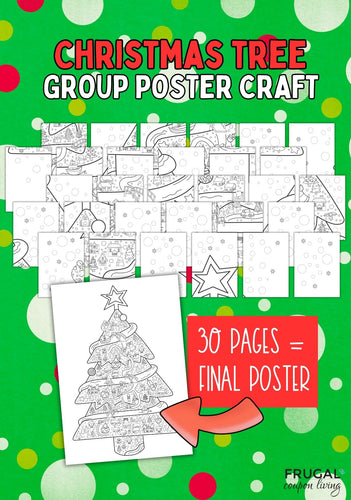 Christmas Tree Collaborative Coloring Poster