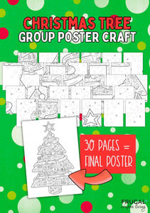 Christmas Tree Collaborative Coloring Poster