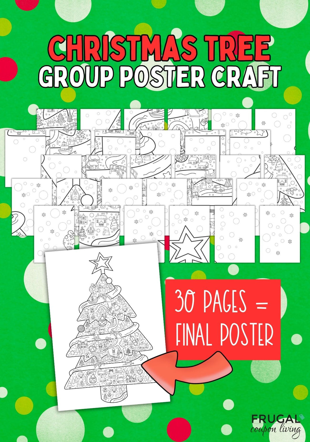 Christmas Tree Collaborative Coloring Poster