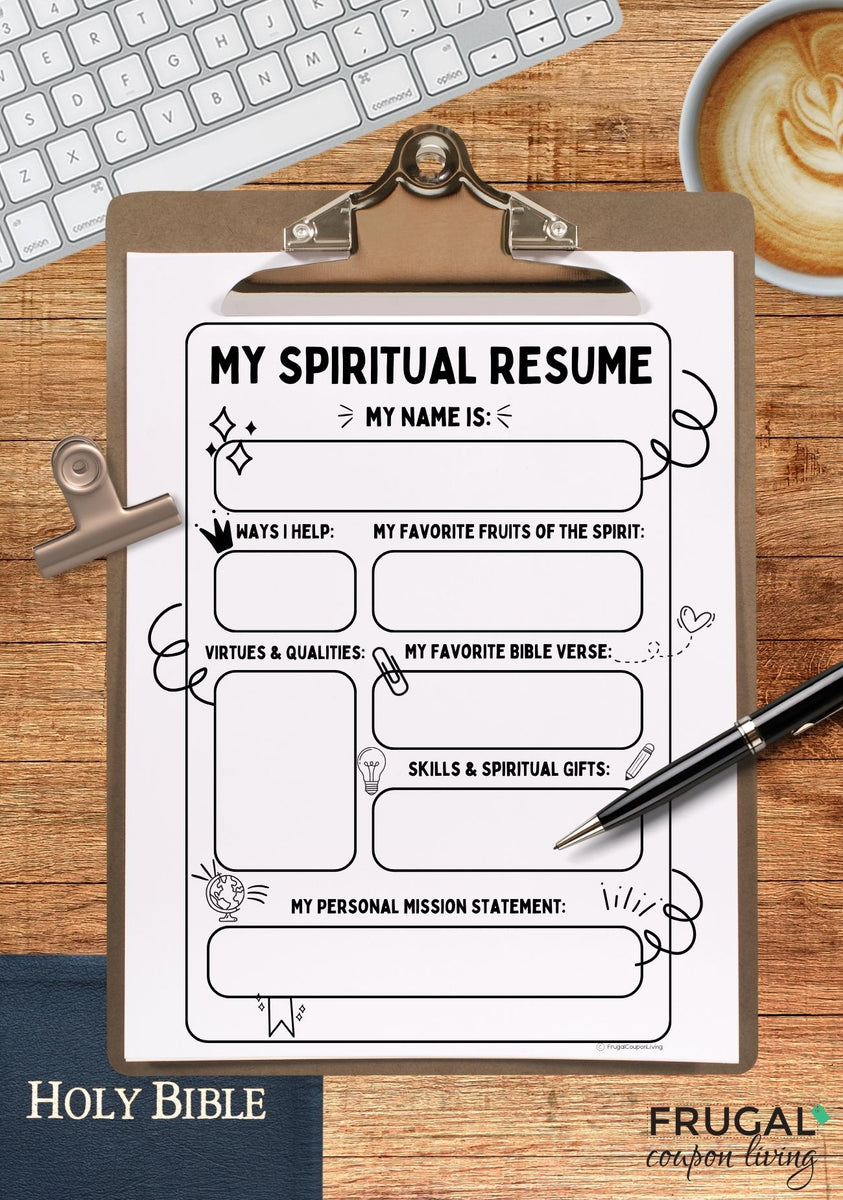 Resume of Jesus Christ & Spiritual Resume for Kids Activity Set ...